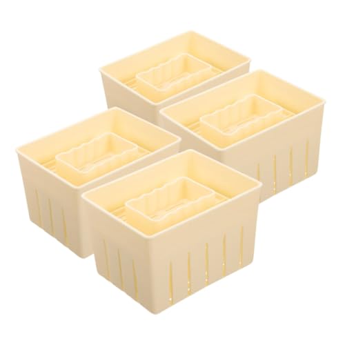 POPETPOP 4 pezzi Pressa Tofu Domestica Stampi per Formaggio e Tofu Fatti in Casa Strumento Compatto e Leggero Facile da Pulire e Usare in Cucina