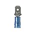 Panduit DMNF2-63M-C Male Disconnect, Nylon Barrel Insulated, Funnel Entry, Metric, 1.5 - 2.5mm Wire Range, Blue, 6.3 x 0.8mm Tab Size, 4.83mm Max Insulation, 23.6mm Length (Pack of 100)
