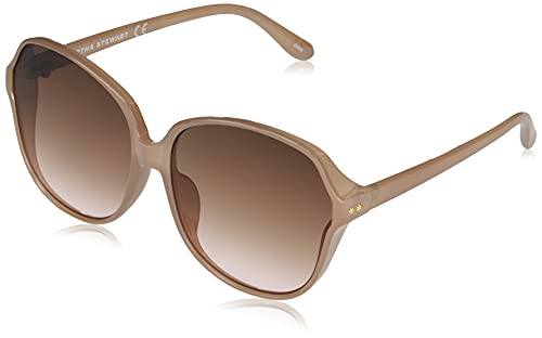 Martha Stewart womens Ms101 Oversized Uv400 Protective Round Sunglasses - Timeless Gifts for Her, 63.5mm Round Sunglasses