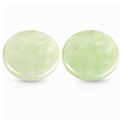 LEBQ 2 Piezas de Piedra de Jade de Extensión de Pestañas Jade de Pestañas de Pegamento Base de Pestaña Falsa Paleta Adhesiva, 2 Pulgadas