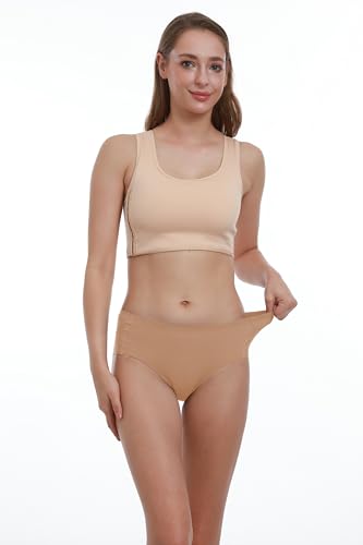 Image of WANDER Womens Seamless Underwear 3-Pack Pure Invisible Breathable Brief Ladies Stretch Hipster Panties