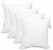 ACCENTHOME Coussins de Remplissage 40 x 40 cm (Lot de 4) - Inserts d'oreiller - Oreillers intérieurs - Rembourrage de Coussin - Coussins en Polyester hypoallergénique Housse en mélange de Coton Blanc
