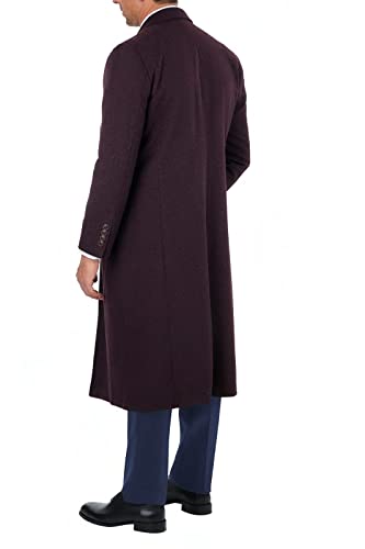 Image of THE SUIT DEPOT Mens Single Breasted Wool Cashmere Full Length Overcoat