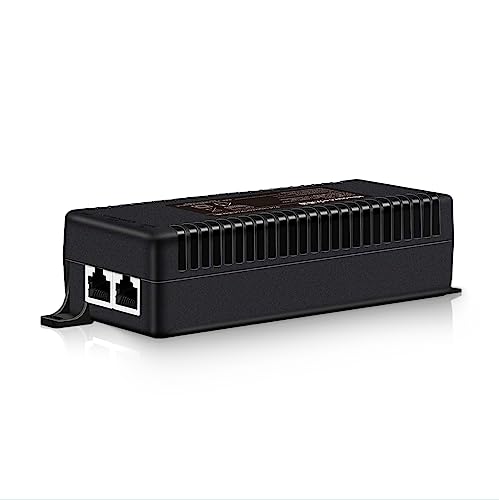 PoE Injector Up to 60w Power Supply 2.5 Gigabit PoE Adapter for IP Cameras and VoIP Phones Network Distance Up to 328 ft. PoE Power Supply IEEE 802.3af Compliant Plug & Play Desktop UL Certified