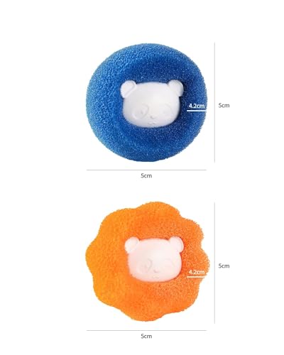 4 Pack Pet Hair Remover for Laundry, Laundry Balls Hair Catcher Washing Machine Lint Remover Reusable - Pet Fur Laundry Catcher Hair Remover for Laundry Clothes Bedding - Image 2
