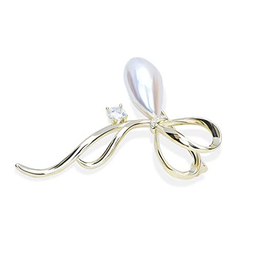 Image of Elegant Love Bow Brooch Micro Pave Cubic Zirconia Bowknot Wedding Bride Mother Brooch Pin Ribbon Shape Jewelry Brooch Breastpin