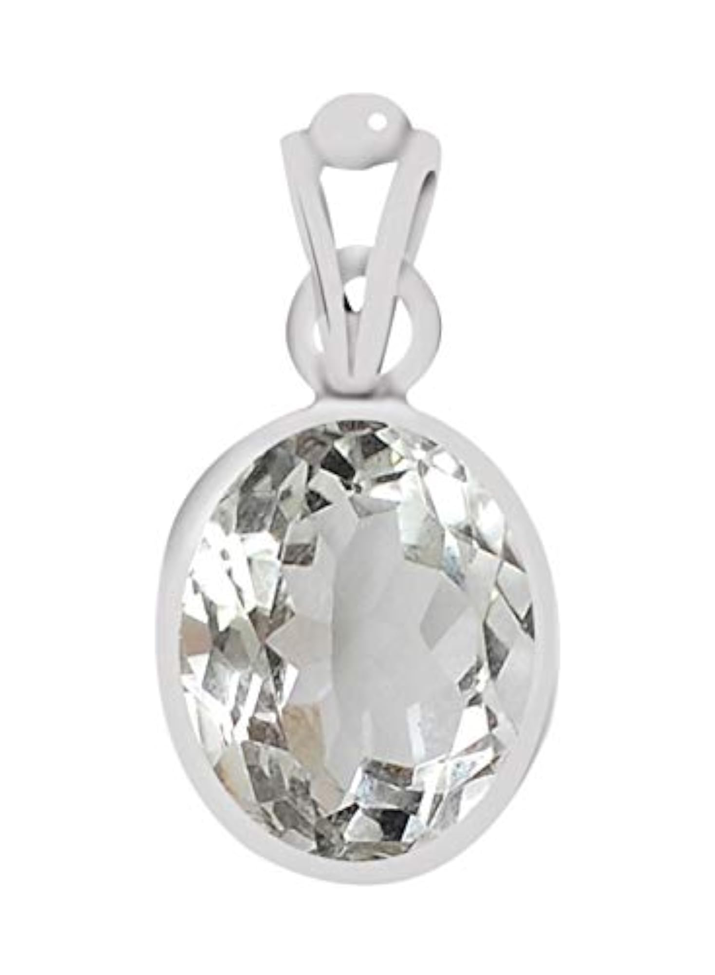 Certified Crystal Silver Pendant for Men & Women