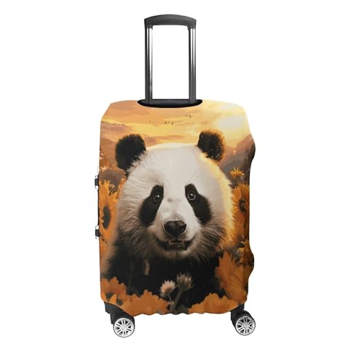 Carry on Luggage Cover Panda And Sunflower Suitcase Covers for Luggages Tsa Approved Travel Luggage Sleeve Protector Elastic Suitcase Protector Anti-Scratch Washable Fits 19-30 Inch Case -M4