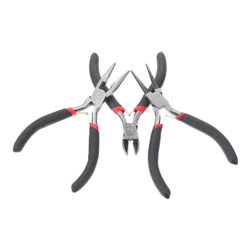 OSALADI 3Pcs Mechanical Maintenance Pliers Durable DIY Hand Tools for Jewelry Making Repairing Crafting Comfortable Handles for Optimal Leverage Chrome