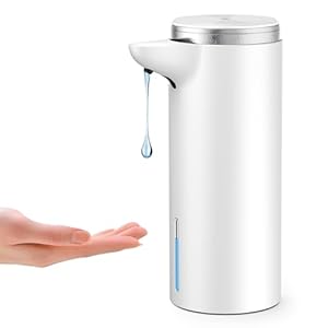 Automatic Soap Dispenser Touchless (Upgrade Auto & Manual Modes) – IPX7 WaterProof – Adjustable Volume for Thick & Thin Liquid – USB C Rechargeable Dish/Hand Soap Dispenser for Kitchen Bathroom