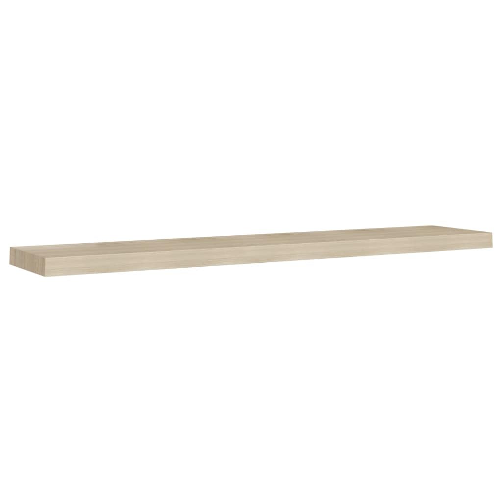 Mensola a Scomparsa, Scaffale Sospeso in MDF Effetto Rovere con Struttura Metallica, Design Moderno a Nido d'Ape per Soggiorno o Camera, 120 x 23.5 x 3.8 cm