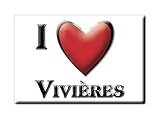 Enjoymagnets VIVIÈRES (2) Souvenir IMANES DE Nevera Francia ÎLE DE France IMAN Fridge Magnet Corazon I Love