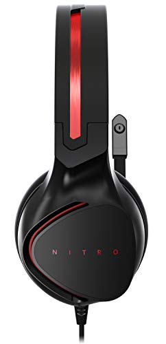 Image of acer NHW820 Nitro Wired Gaming Over The Ear Headset | Ligtweight, Comfortable for Prolonged Gaming, Excellent Sound & Vocal Quality I Flexible 6 inch Boom and Omnidirectional Mic I 3.5 mm Connectivity
