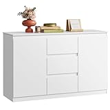 Sicher und robust: Die Kommode aus langlebigem Holzwerkstoff mit dicken Paneelen bietet eine gleichmäßige Gewichtsverteilung sowie Kratz- und Wasserfestigkeit. Ein Kippschutz für mehr Stabilität und Kindersicherheit ist im Lieferumfang enthalten.