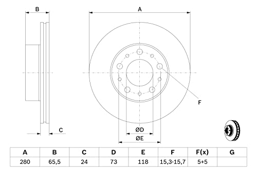 Disques de frein Bosch BD2097 essieu avant jeu de 2 pièces certifiées ECE-R90 - 3