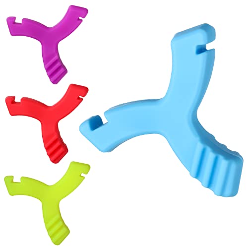 Aligner Chewies 4 Pieces Y Shaped Aligner Tray Seaters Teeth Aligners for Invisible or Metal Braces Aligner Munchies Teeth Chewies for Aligner Chompers (Red, Blue, Purple, Yellow)