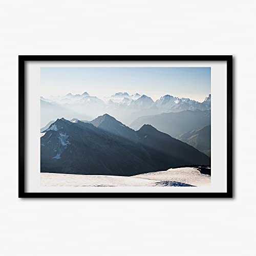 Cadre photo 60x40 cm Tulup pour habiller un mur vide avec un tableau peinture de montagne