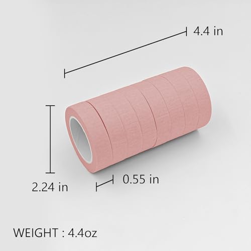image for UMETDO 8PCS Colored Masking Tape - Pink Painters Tape, Tape for Kids A