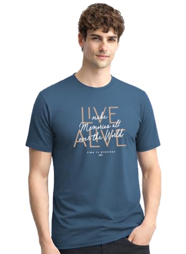 Image of ADRO Printed Tshirt for Men | Cotton Printed T-Shirt | Regular Fit Casual Mens T-Shirts | Premium Summer Tshirts