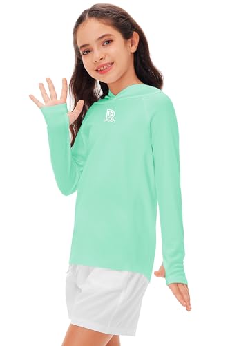 Image of Remimi Kids Sun Shirt Rash Guard Quick Dry Sun Protection Athletic Hoodie Hiking Shirts 3-12 Years