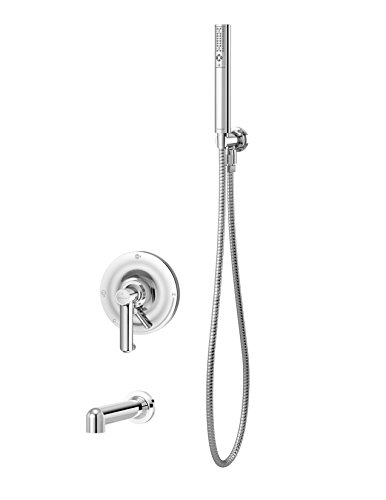 Symmons S-5304-2.0 Museo Grifo Monomando para bañera y Ducha de Mano con desviador Integral, Cromado