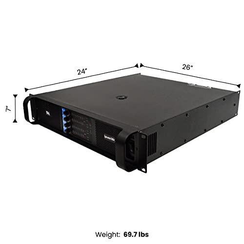 image for Seismic Audio Speakers Epicenter 5004 4 Channel Power Amplifier, 2000 