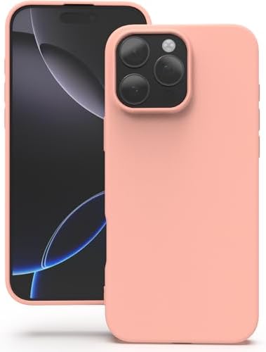 YATWIN Hülle für iPhone 16 Pro, Silikon Handyhülle mit Futter, 1mm Kamera und Displayschutz, Dünn & Leicht, Anti Kratzer Case, Rosa