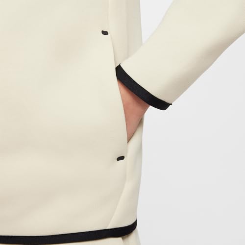 Nike Sportswear Tech Fleece Big Kids' Full-Zip Hoodie (HV5867-234, Light Khaki/Black/Black)3