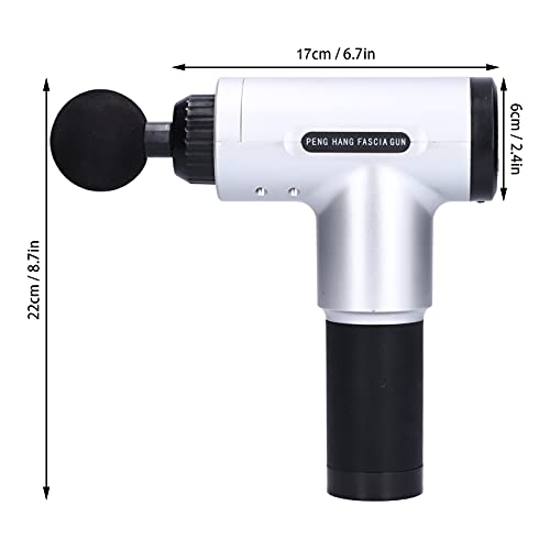 Massageador portátil, branco, prateado, portátil, leve, com bateria de 2000 mAh para escritório em c