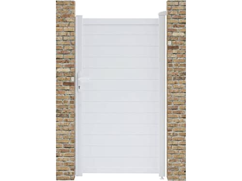 habitatetjardin Puerta Jardin de Aluminio Eric - 101.2 x 180.9 cm - Blanco Cover