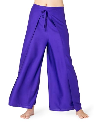 Pantalon palazzo portefeuille femme large léger et fluide pour l'été