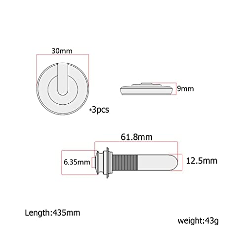 Image of 6.35mm Pickup Piezo 3 Transducer for Acoustic Guitar Ukulele Mandolin Violin