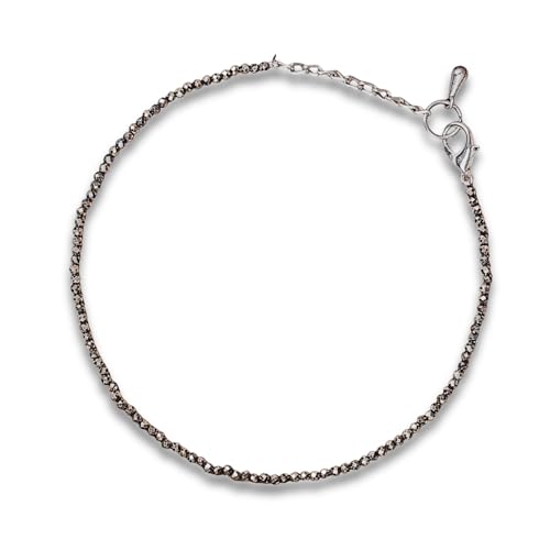 Image of ATOZEE Raw Pyrite Anklet for Women | Natural Pyrite Stone Crystal Anklet Bracelet | Adjustable Handmade Anklet Jewelry for Girls & Women | For Gift and Daily Wear