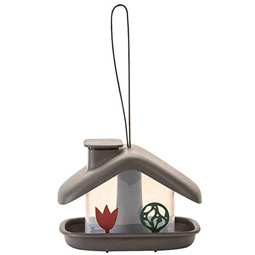 Plastia 1606970124 Vogelfutterhaus Domek anthrazit 1St.