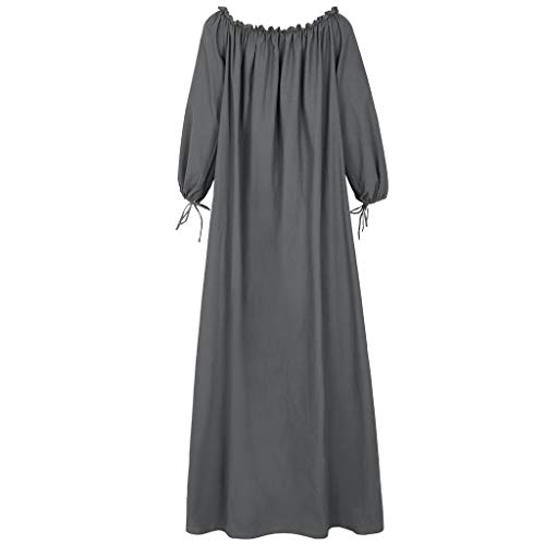 Womens-Off-Shoulder-Maxi-Dresses-Plus-Size-34-Sleeve-Plain-Swing-Bohe-Beach-Party-Long-Dress