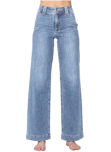 Astylish Straight Leg Jeans for Women High Waiste Stretchy...