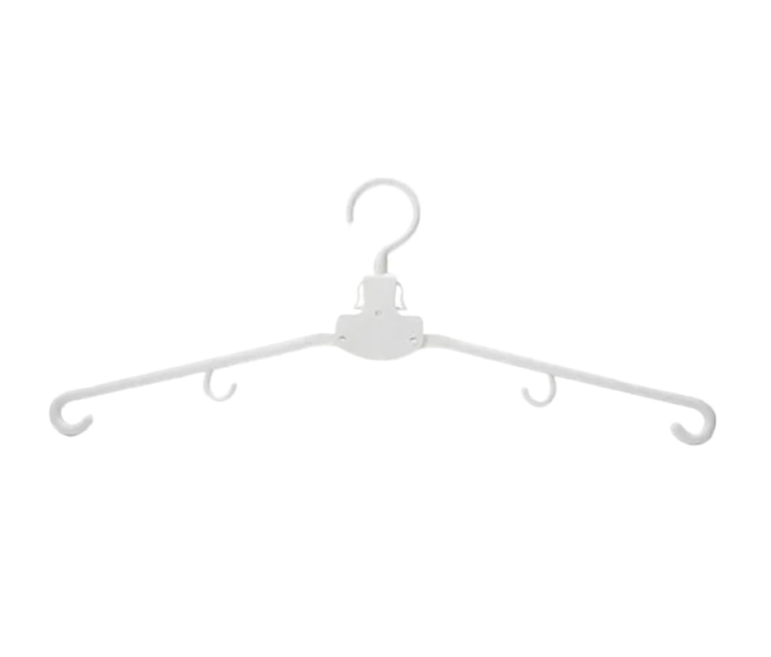 Grucce Appendiabiti Stendibiancheria Pieghevole Portatile con Ganci per Camicie, Cappotti, Canottiere, Accessori da Viaggio Gruccie(White,10pcs)