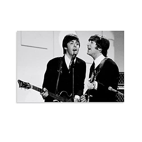 MMMU John Lennon And Paul McCartney Poster décoratif sur toile pour salon, chambre à coucher, 50 x 75 cm - Les Beatles, Paul McCartney, John Lennon, RIngo Starr, George Harrison MMMU John Lennon And Paul McCartney Poster décoratif sur toile pour salon, chambre à coucher, 50 x 75 cm