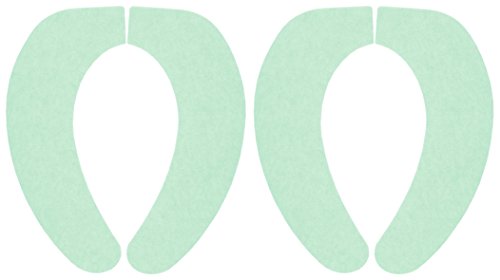 【日本製 消臭 洗える】サンコー ずれない トイレ 便座カバー 便座シート 2組 グリーン おくだけ吸着 KA-23