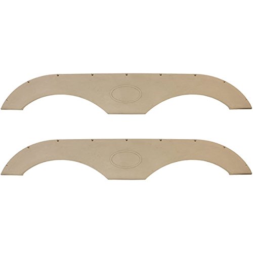 Pair of RecPro Tandem Trailer Fender Skirt in Tan for RVs, Campers