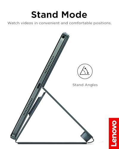 Image of Lenovo Folio Case for Tab M11 - Tablet Protector with Built in Pen Holder, Security Band & Convertible Stand - Luna Grey