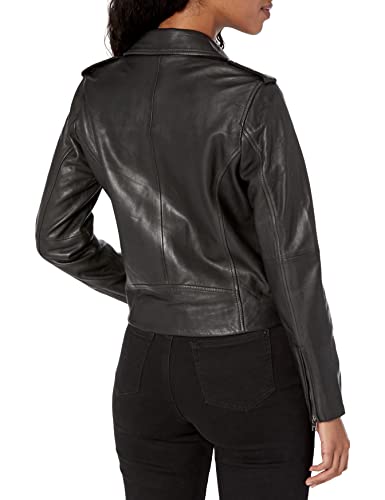 Lucky Brand Women's Classic Leather Moto Jacket2