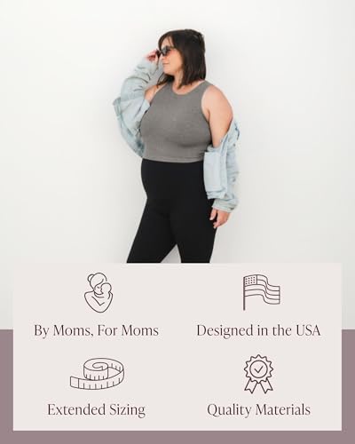 Image of Kindred Bravely Sublime Longline Nursing Bras for Breastfeeding, Soft Nursing Crop Tank Maternity Bra with Built in Shelf Bra