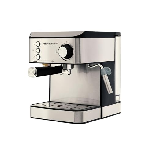 Melchioni Family | Macchina Caffè Cialde, Capsule, Grani Robusta Plus, Inox 20, Capacità da 1,6 litri, Colore Argento