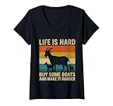 Photo Gallery donna life is hard buy some goats and make it harder maglietta con collo a v Photo Gallery donna life is hard buy some goats and make it harder maglietta con collo a v