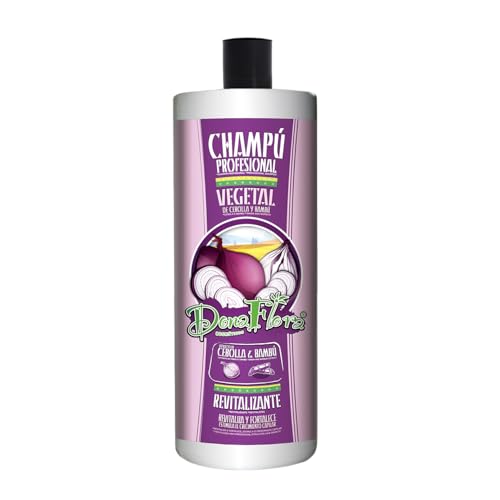 Dona Flora - Champú Fortalecedor de Cebolla y Bambú | Estimula Crecimiento Saludable y Fortalece Raíces | Nutre, Revitaliza y Aporta Brillo | Sin Sal ni Sulfatos | Para Todo Tipo de Cabello - 70 ml