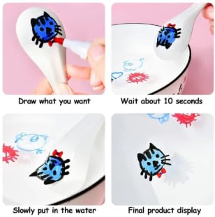 Shivalik Enterprises Water Drawing Kit with 11 Floating Pens, Ceramic Spoon 1