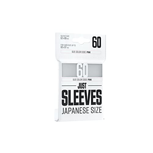 Gamegenic Just Sleeves | Pack of 50 Japanese Size Card Sleeves for Board Game and Card Games | 62 mm by 89 mm Card Sleeves | Professional Protection for TCG and LCGs | White Color | Made by Gamegenic