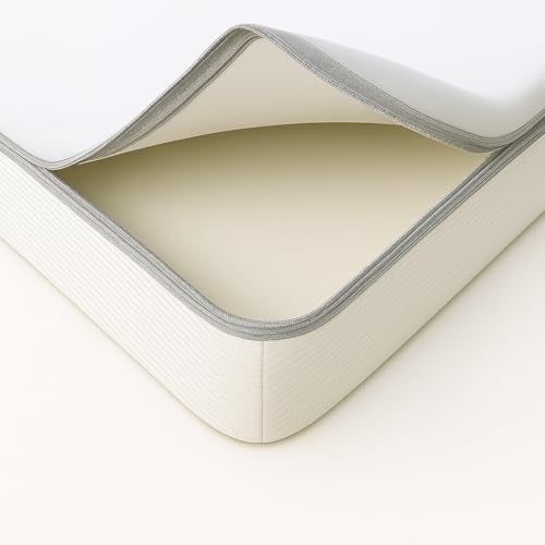 Matratzenersatzbezug 90x200 cm für Matratzen von 14 bis 19cm Höhe - bis 40 °C waschbar - Antirutsch - 4 seitiger Reißverschluss