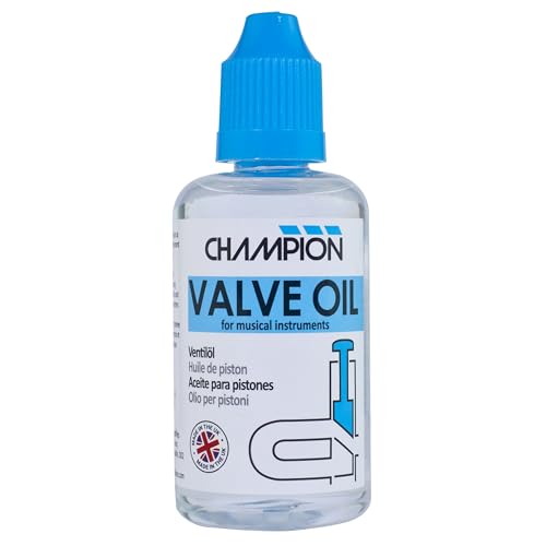 Champion Ventilöl für Trompete, Kornett, Euphonium, Tuba, Tenorhorn und weitere Blechblasinstrumente. Sorgt für schnelles, zuverlässiges Spiel. Hergestellt im Vereinigten Königreich. 50 ml